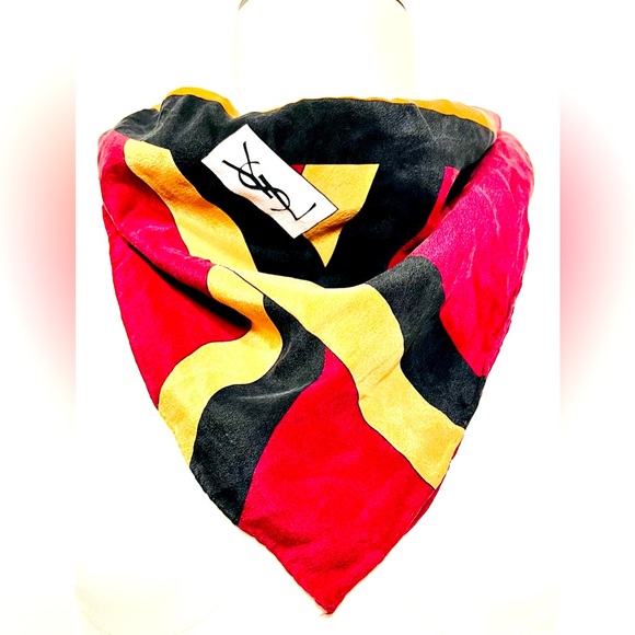 Vintage Yves Saint Laurent Silk Scarf - Picture 1 of 11